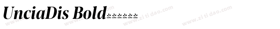 UnciaDis Bold字体转换